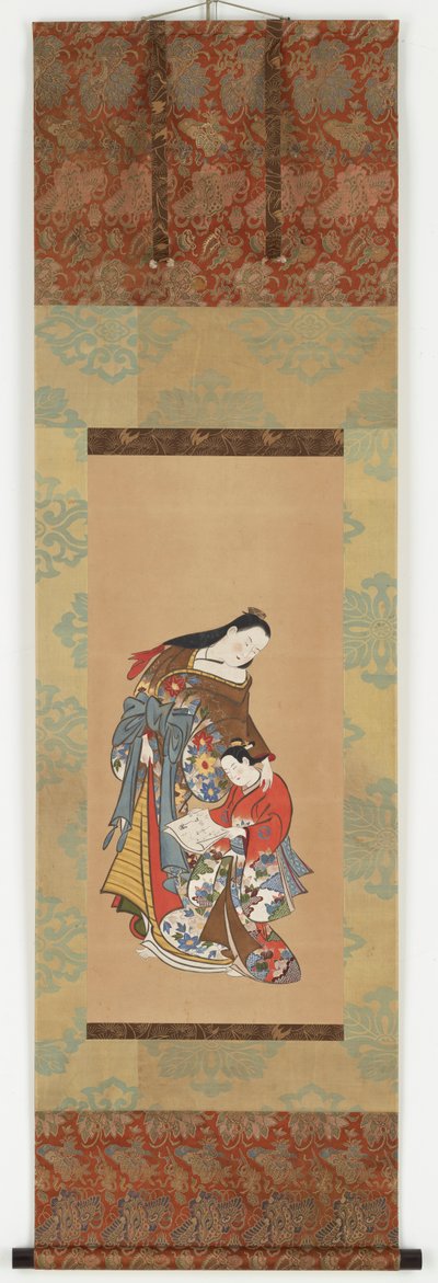 Yujo en haar leerling (kamuro) door Unknown artist