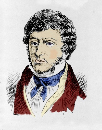 Portret van de Ierse componist John Field (1782 - 1837) door Unknown artist