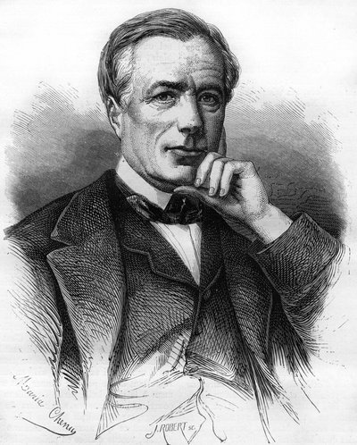 Portret van Xavier Marmier (1809-1892), Franse schrijver. door Unknown artist