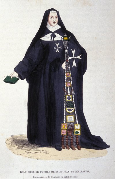 Religieuze van de Orde van Sint Jan van Jeruzalem, van het klooster van Toulouse in Coeur