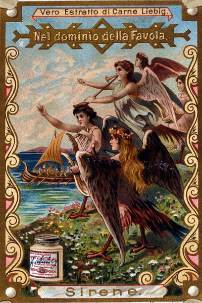 Representatie van sirenes die zeelieden aantrekken met hun gezang door Unknown artist