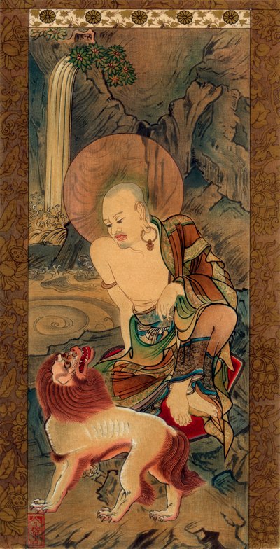 Arhat, Japans, late Kamakura periode, 14e eeuw door Unknown follower of Ryozen