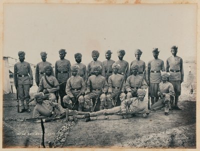 28e Bombay Native Infantry Sepoys door Unknown photographer