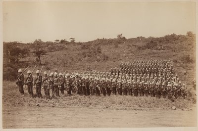 91st Highlanders terugkerend uit Zululand 1879 door Unknown photographer