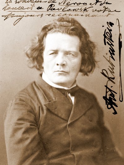 Anton Grigorievich Rubinstein. Russische pianist en componist door Unknown photographer