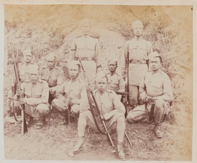 Detachement van het 4e Goorkha Regiment door Unknown photographer