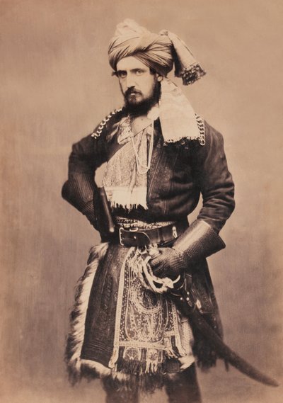 Dighton Probyn, 2e Punjab Cavalerie, ca. 1857 door Unknown photographer