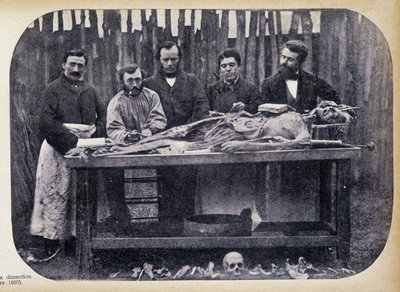 Dissectie, ca. 1865. door Unknown photographer