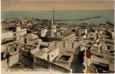 Algemeen zicht op de kashba (kasba) in Algiers, Algerije - Ansichtkaart uit de collectie van Selva, begin 20ste eeuw door Unknown photographer
