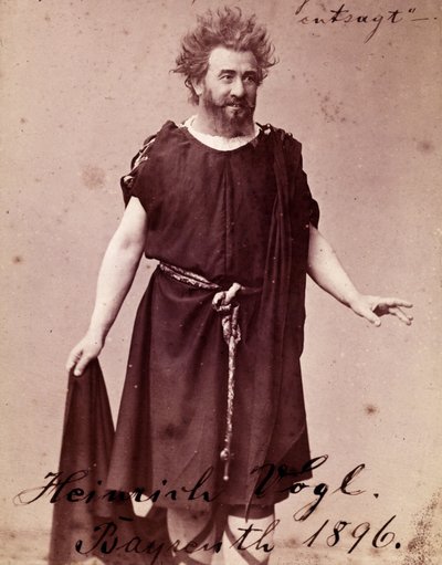 Duitse tenor Heinrich Vogl (1845 - 1900) als Loge in Richard Wagner