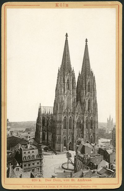 Duitsland, Noordrijn-Westfalen, Keulen, kathedraal, uitgegeven door Roemmler en Jonas, Dresden door Unknown photographer