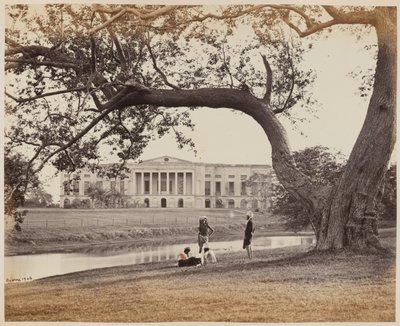Regeringshuis, Barrackpore, vanuit het zuiden door Unknown photographer
