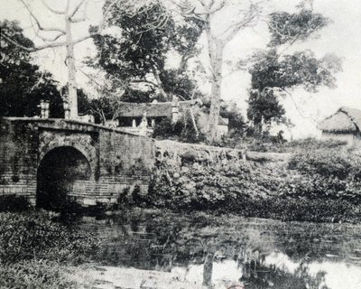 Hanoi, de Papierbrug in 1883 door Unknown photographer