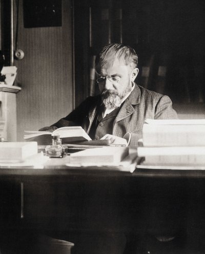 Henri Poincaré aan zijn werktafel - Bibl. de l