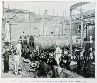 Installatie van stoomketels van Haiphong katoen spinnen op 25/9/1899 - in 