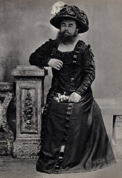Les Monsters, de vrouw met baard. Fotografie, eind 19e eeuw, Parijs. Coll. Selva. door Unknown photographer