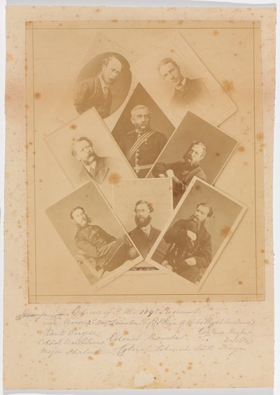 Officieren van het 109e Regiment Voetvolk (Bombay Infanterie) door Unknown photographer