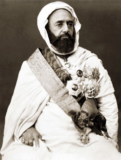 Portret van Abd el Kader rond 1875 door Unknown photographer