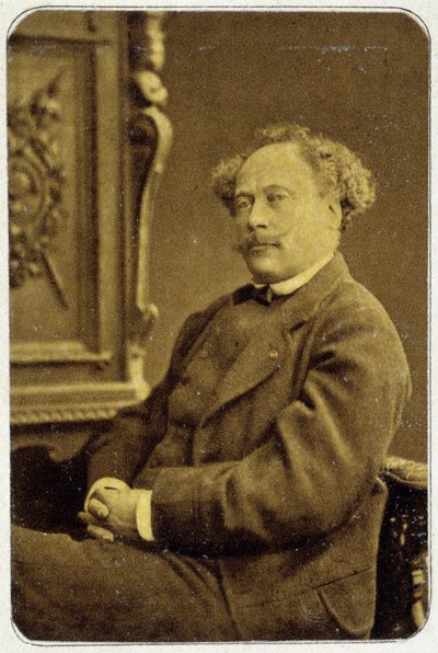 Portret van Alexandre Dumas Jr. (1824 - 1895) in 1884 door Unknown photographer