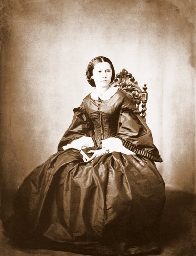 Portret van Clara Schumann (1819 - 1896), vrouw van Robert Schumann door Unknown photographer
