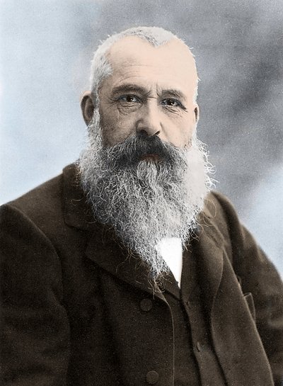 Portret van Claude Monet (1840-1926), Franse schilder door Unknown photographer