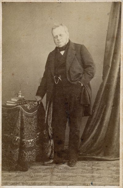 Portret van Graaf Camillo Benso van Cavour (1810-1861) - circa 1855 door Unknown photographer