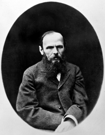 Portret van Dostojevski in medaillon door Unknown photographer