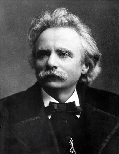Portret van Edvard Grieg (1843 - 1907) Noorse componist door Unknown photographer