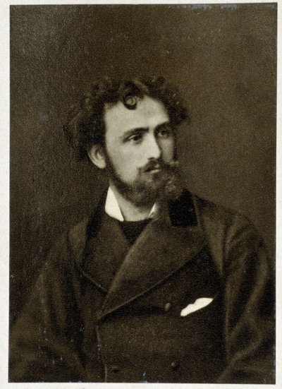 Portret van Eugène Delacroix (1798 - 1863) in 1854 door Unknown photographer