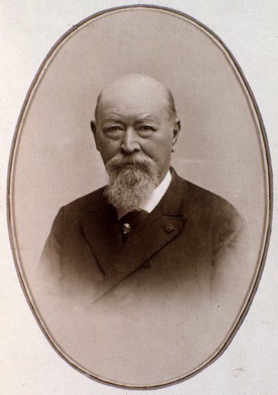 Portret van Franz von Suppe (zw/w foto) door Unknown photographer