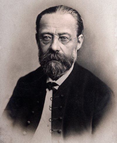 Portret van Friedrich Smetana (gravure naar foto) door Unknown photographer