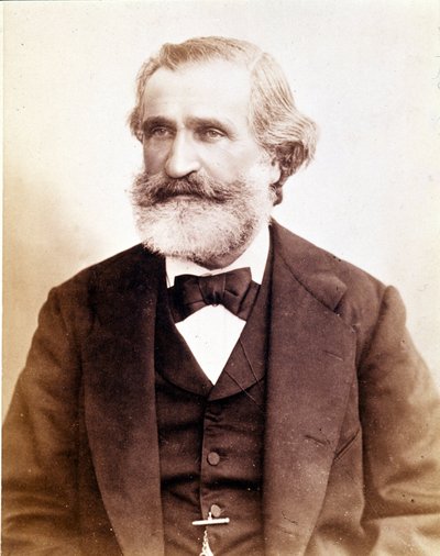 Portret van Giuseppe Verdi rond 1870. Museo della Scala van Milaan door Unknown photographer