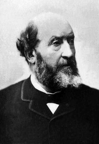 Portret van Guillaume Victor Emile Augier (1820-1889), dichter en toneelschrijver. door Unknown photographer