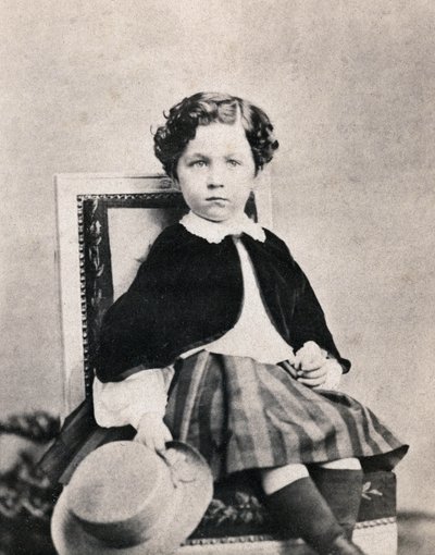 Portret van keizerlijke prins Eugene Louis Napoleon Bonaparte (1856-1879), zoon van Napoleon III. Anonieme foto genomen in Fontainebleau in juni 1860 door Unknown photographer