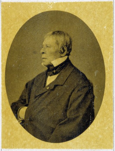 Portret van Jean Auguste Dominique Ingres (1780 - 1867) in 1841. door Unknown photographer