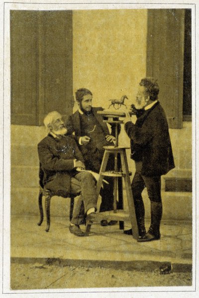 Portret van Jean Louis Meissonnier in 1880, Franse schilder en cartoonist (1815 - 1891) door Unknown photographer