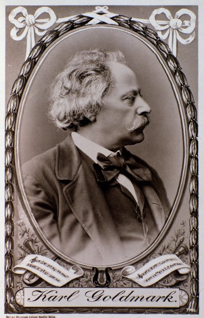 Portret van Karoly Goldmark (of Karl) (1830-1915) Hongaarse componist Fotografie. 19e eeuw. door Unknown photographer