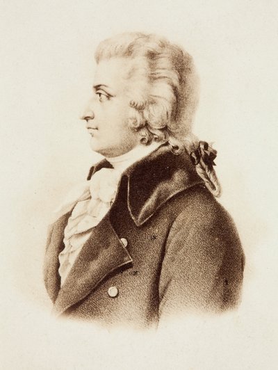 Portret van Wolfgang Amadeus Mozart door Unknown photographer