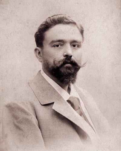 Portret van componist en pianist Isaac Albeniz (1860-1909) op 35-jarige leeftijd. Foto uit 1895. Madrid. Albeniz Stichting. door Unknown photographer