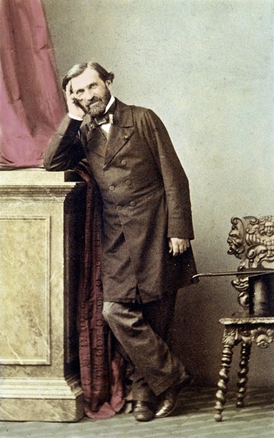 Portret van de Italiaanse componist Giuseppe Verdi door Unknown photographer