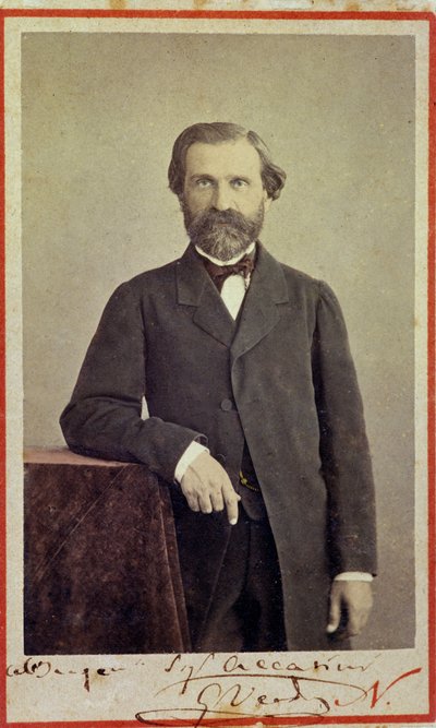 Portret van de Italiaanse componist Giuseppe Verdi door Unknown photographer