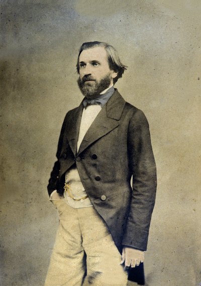 Portret van de Italiaanse componist Giuseppe Verdi door Unknown photographer