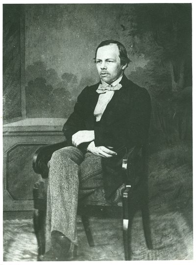 Portret van de auteur Fjodor Michajlovitsj Dostojevski (1821-1881), Anoniem door Unknown photographer