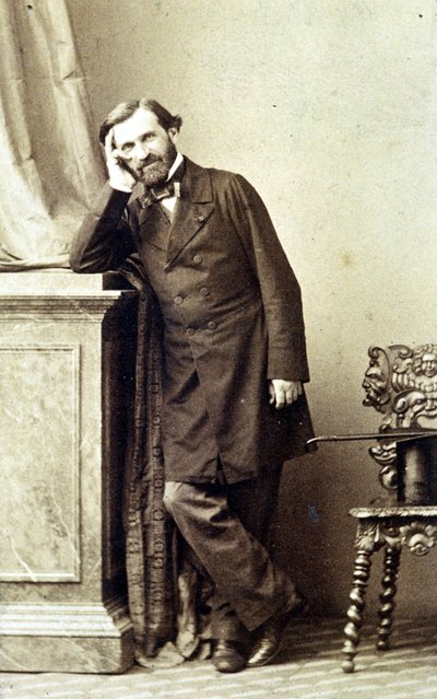 Portret van de componist Giuseppe Verdi (1813 - 1901). 1840s. Fotografie. door Unknown photographer