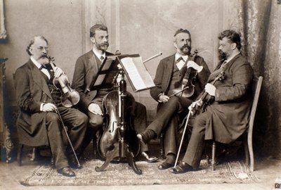 Portret van de leden van het Joachim-kwartet, ca. 1900 door Unknown photographer