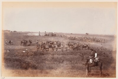 Sappers and Miners maken schuilgreppels tijdens het Delhi Camp of Exercise, circa 1885 door Unknown