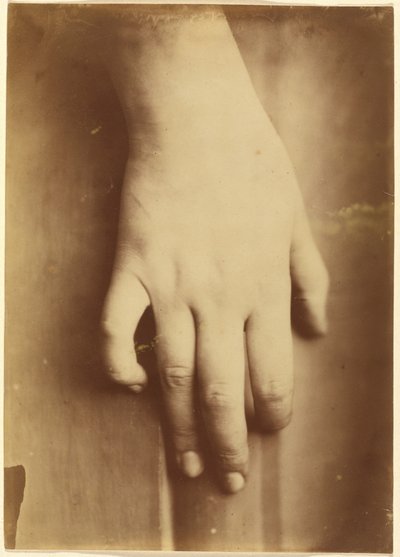 Studie van een hand,1865 (foto) door Unknown photographer