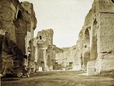 De ruïnes van de thermen van Caracalla in Rome door Unknown photographer