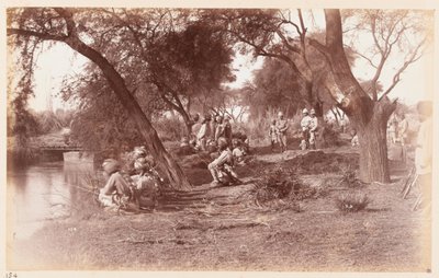 De inname van de Alipur-kanaalbrug door Guides Cavalry, Delhi Camp of Exercise, 1885 door Unknown