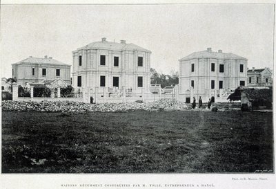 Stadshuizen gebouwd in Hanoi door ondernemer Yolle, "Le Tonkin in 1900" door Robert Dubois door Unknown photographer